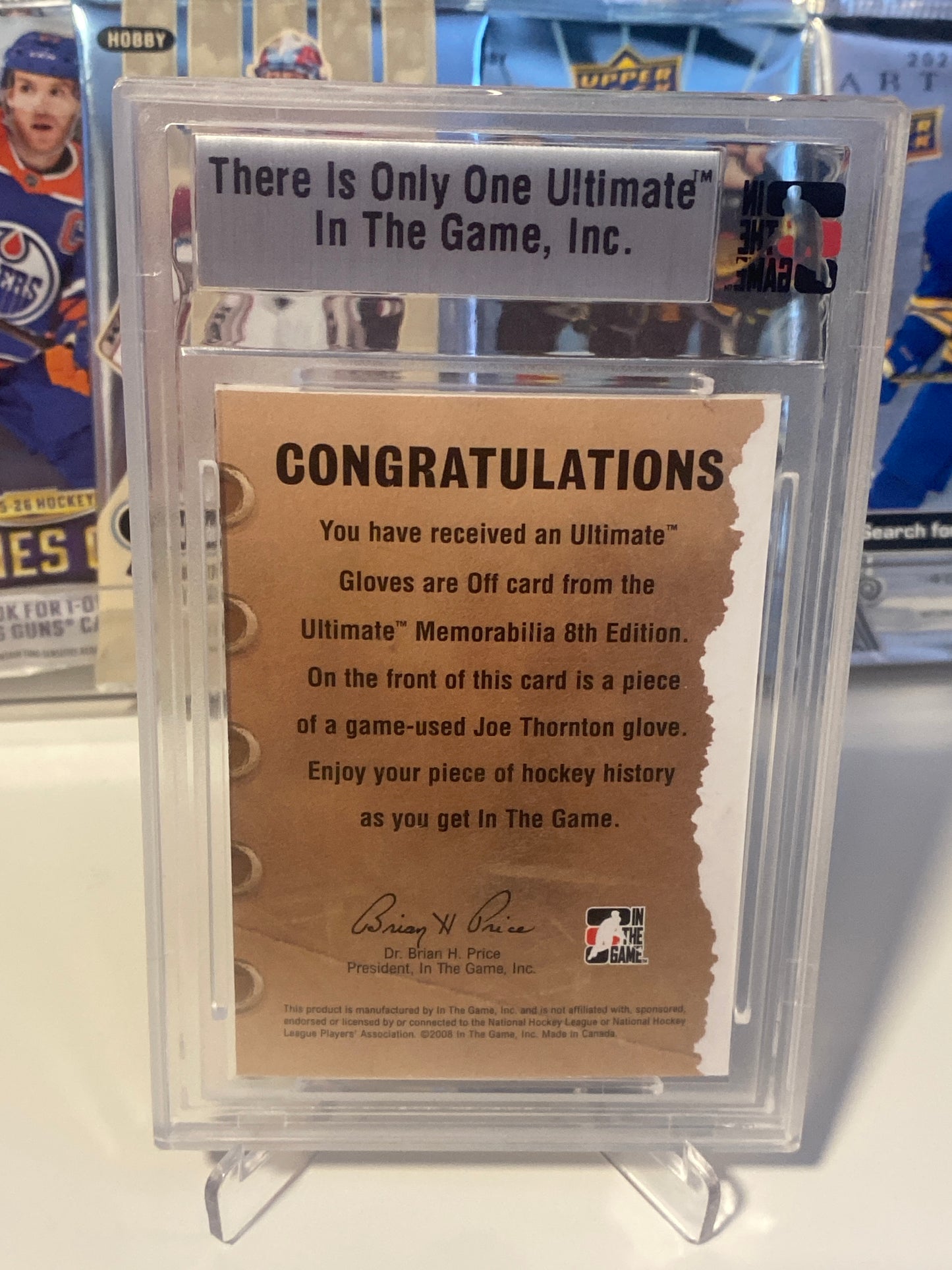 Gloves Are Off Gold Joe Thornton