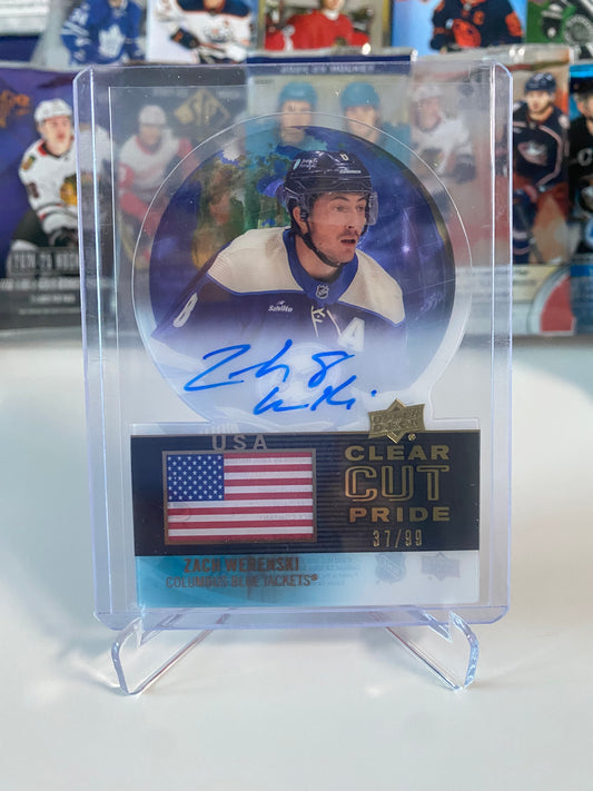 Zach Werenski Clear Cut Pride auto /99