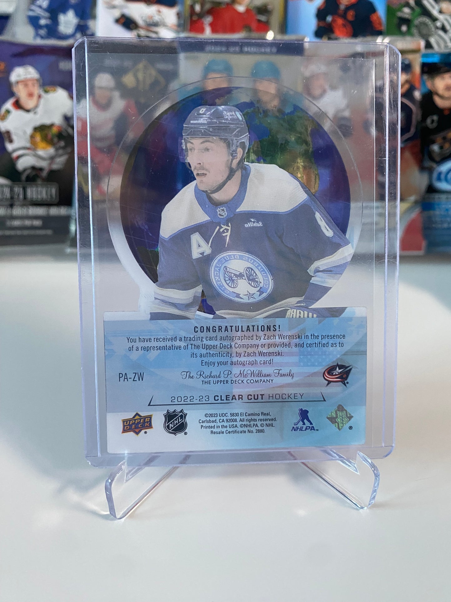 Zach Werenski Clear Cut Pride auto /99
