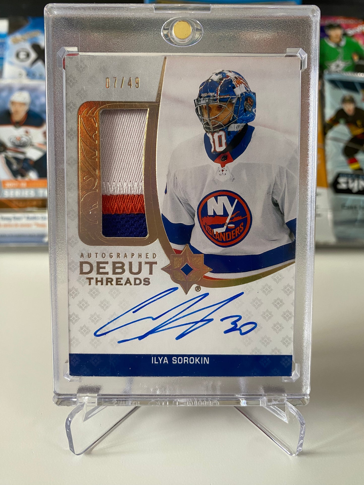 Ilya Sorokin Autographed Debut Threads /49